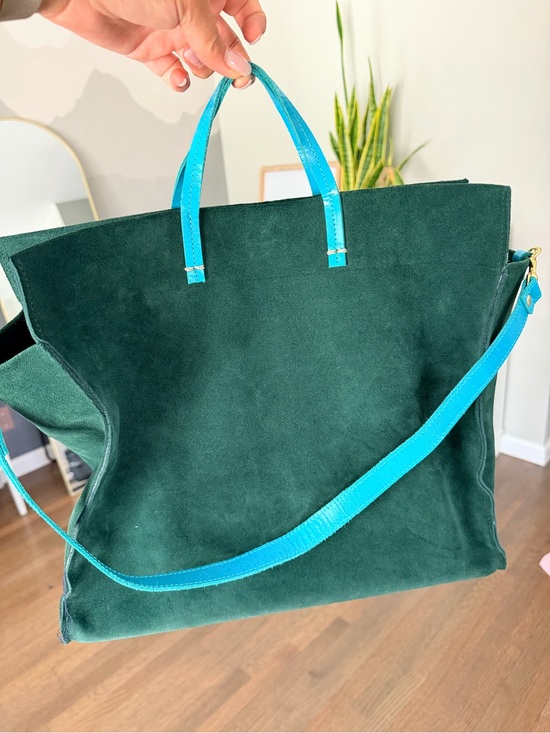 Clare V. Handbags - Clare V. Simple tote green suede
